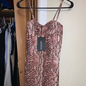Pretty Little Thing Pink Snakeskin dress